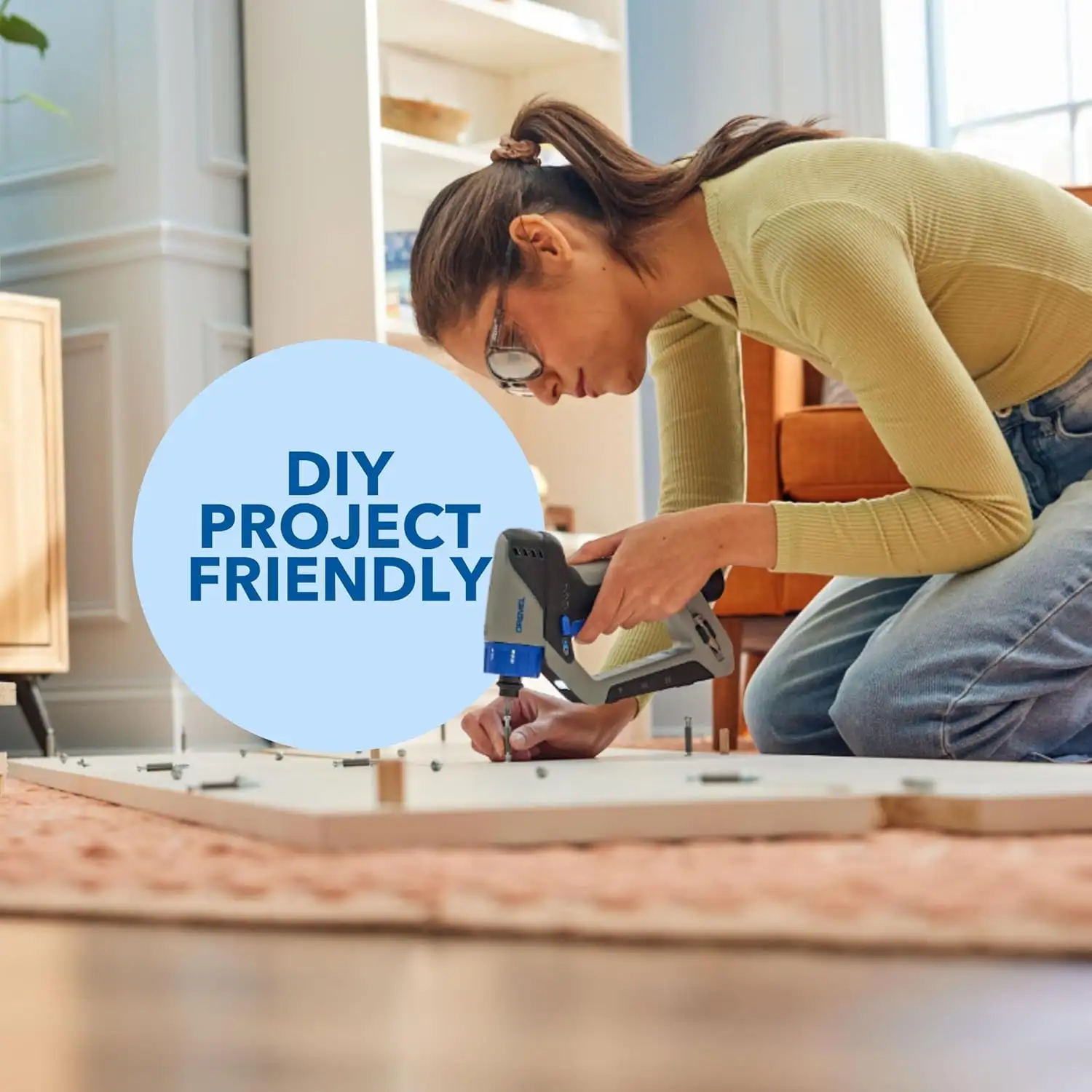 This Dremel Blueprint Drill provides a built in stud finder for easy wall drilling