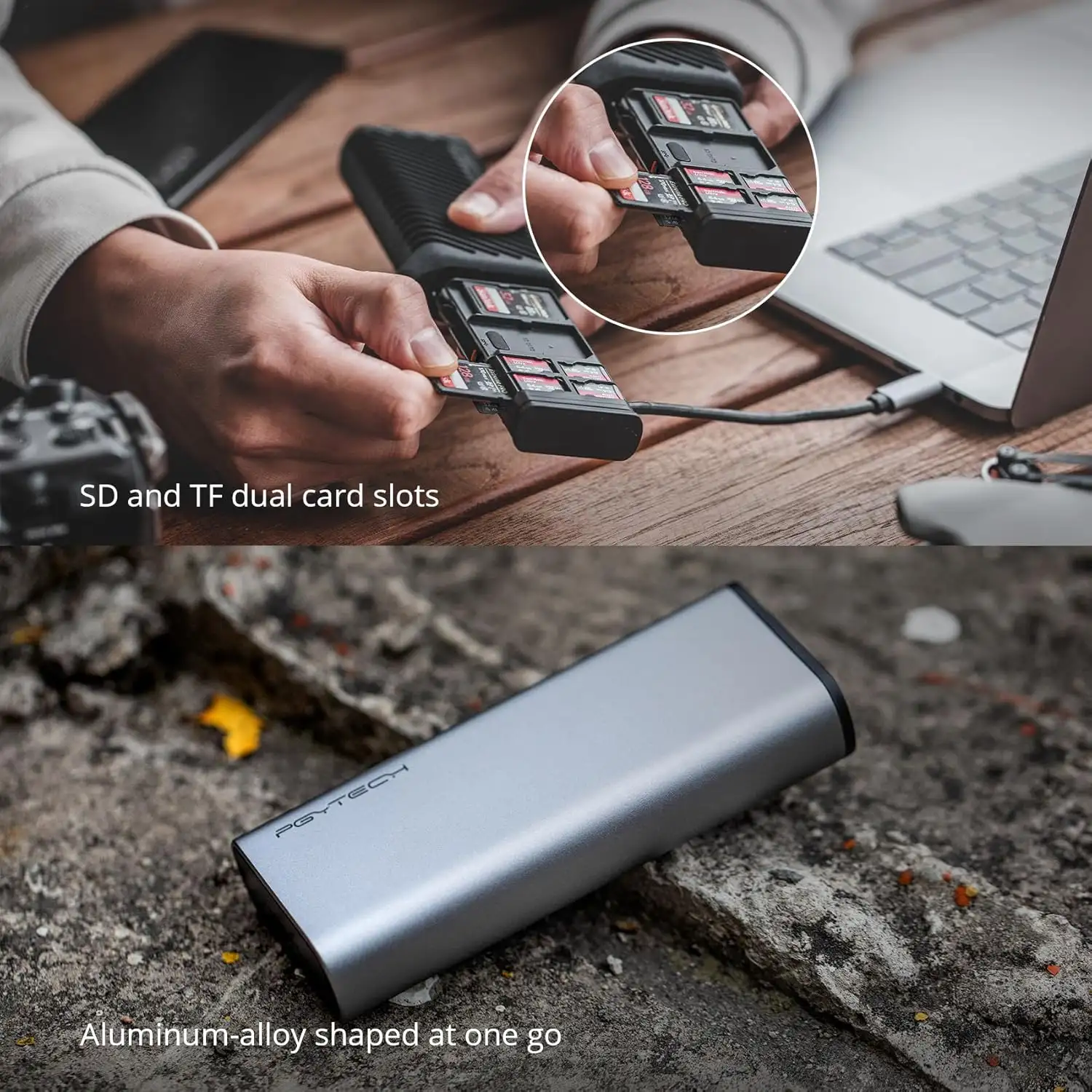 This PGYTECH CreateMate boasts lightning fast data transfer up to 312 MBs