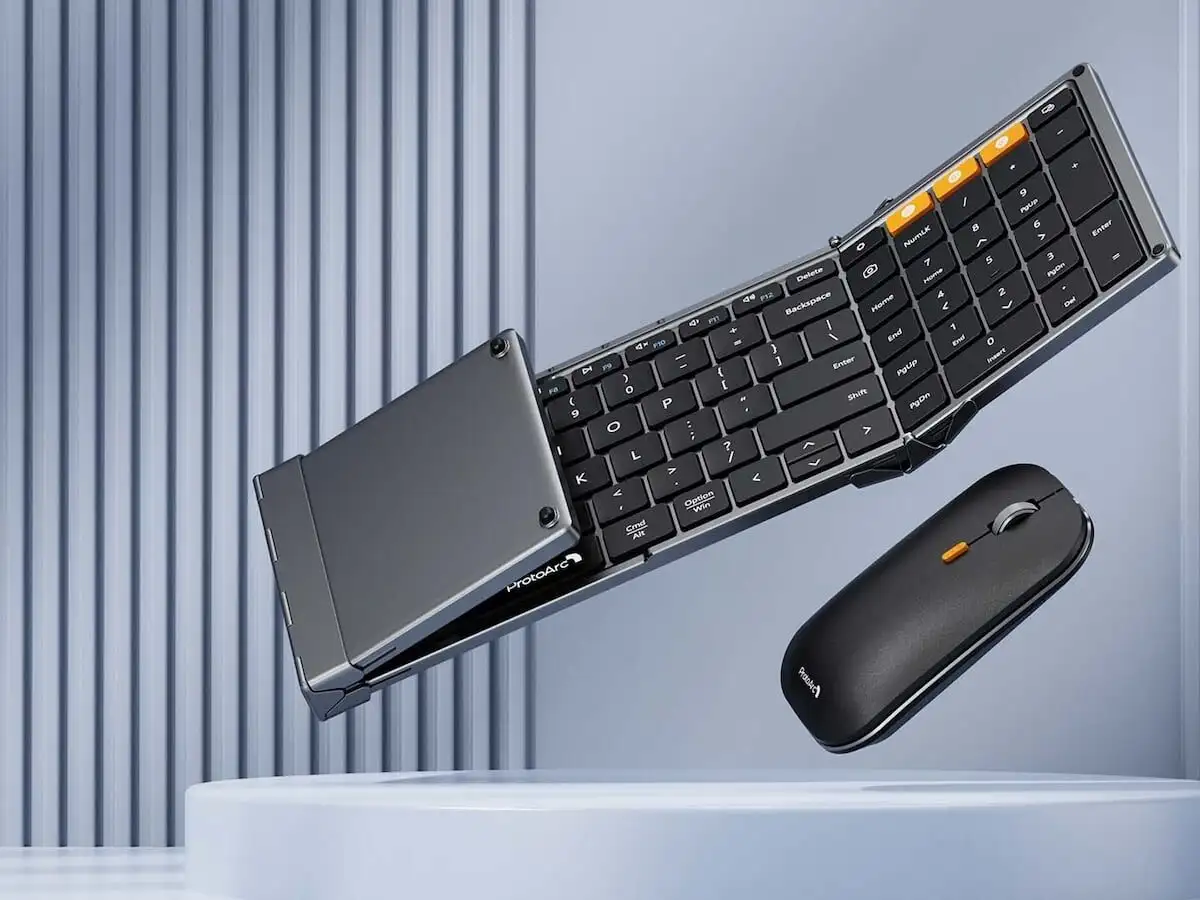 This XKM01 CaseUp combo provides ultimate portability to boost your productivity anywhere. - ProtoArc Foldable Keyboard Mouse Combo 01 1200x900 1 ProtoArc XKM01 CaseUp