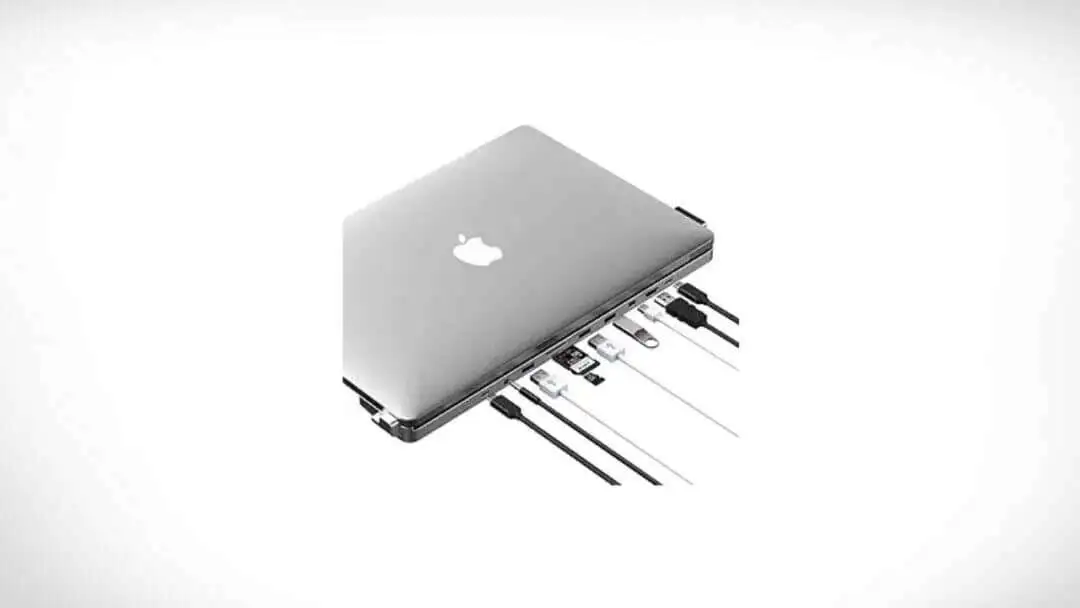 10in1 USB C Ultra Docking Station Invisible hub for MacBook Air/MacBook Pro 13-in [ 2 USB C Ports Without TouchBar][Space Grey]