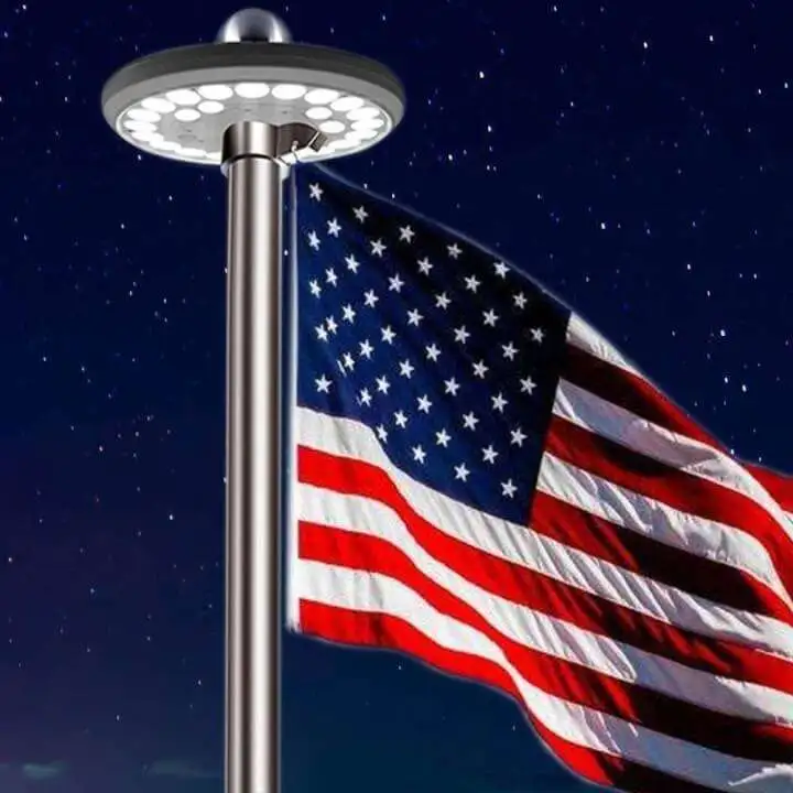 Solar-Powered & Automatic Flag Pole Light -