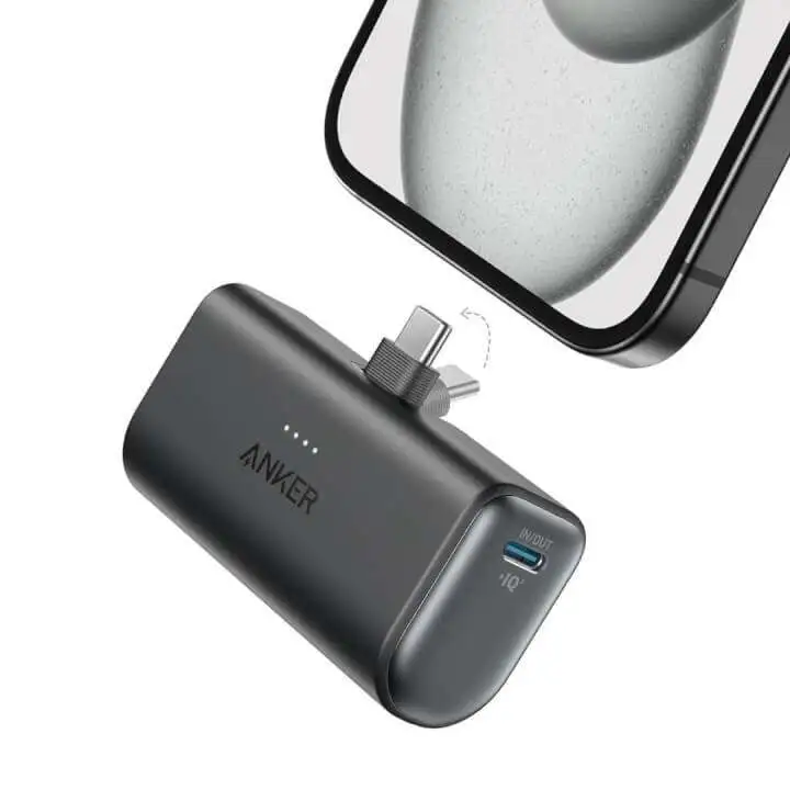 Anker Nano 5000mAh Power Bank with Foldable USB-C - Anker Nano 5000mAh Power Bank with Foldable USB C Anker Nano 5000mAh Power Bank with Foldable USB C