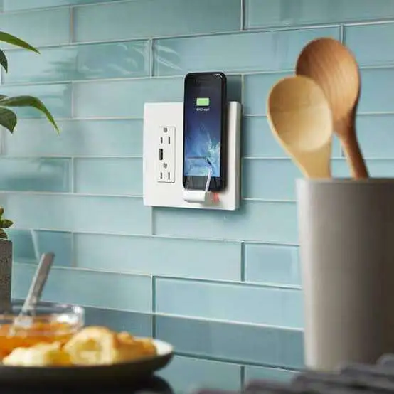 Charging Station Outlet with Vertical Wireless Charger - Charging Station Outlet with Vertical Wireless Charger Charging Station Outlet with Vertical Wireless Charger