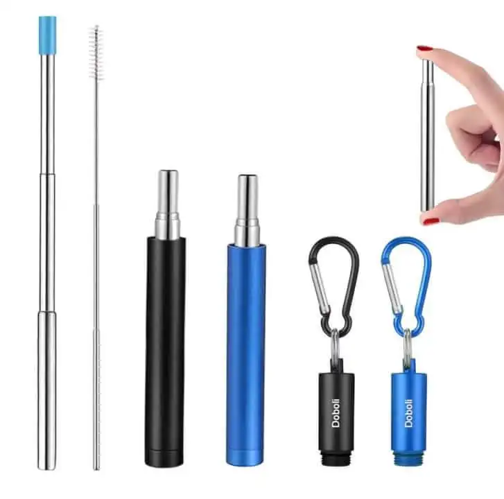 Telescopic Reusable Metal Straws - Doboli Telescopic Reusable Metal Straws Doboli Telescopic Reusable Metal Straws