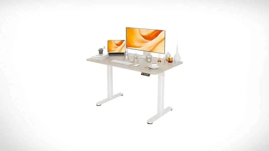 This Electric Standing Desk comes with Adjustable Height and Memory Presets - Electric Standing Desk Adjustable Height Stand up Desk 48x24 Inches Sit Stand Home Office Desk with Splice Board White Frame Nature Top Electric Standing Desk, Adjustable Height Stand up Desk, 48x24 Inches Sit Stand Home Office Desk with Splice Board, White Frame/Nature Top