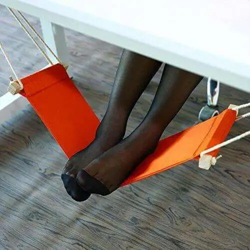 HaloVa Foot Hammock Portable Adjustable Office Foot Rest