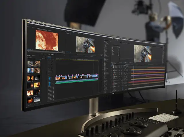 LG 49-inch Curved: Two Monitors in One - LG 49WL95C W LG 49WL95C W