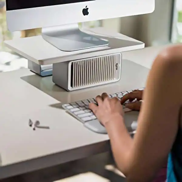 Monitor Stand with Integrated Fan