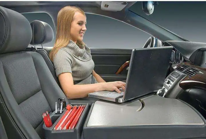 Portable desktop for car