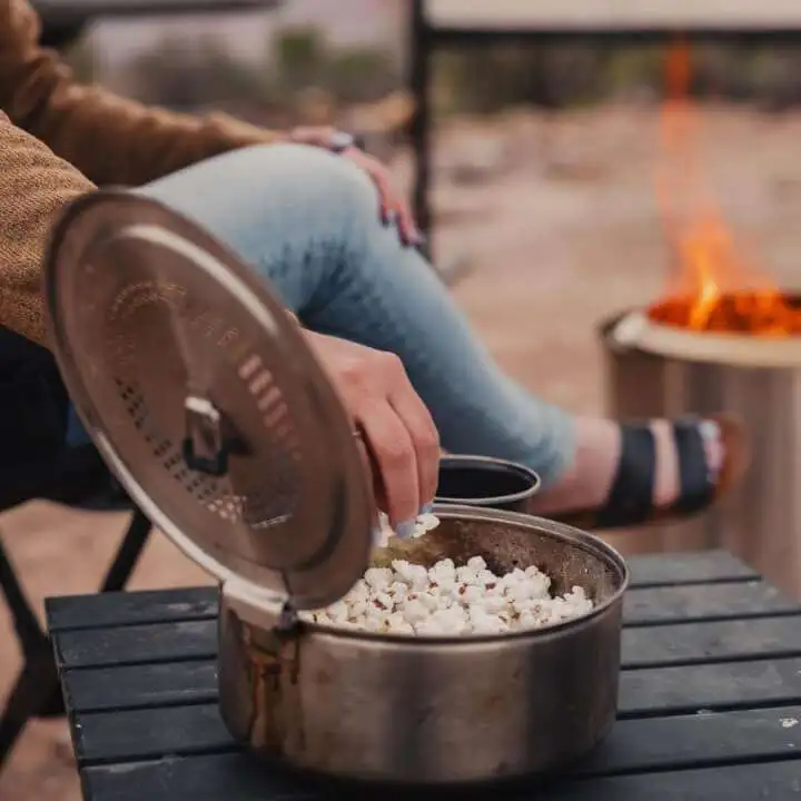 Solo Stove Campfire Popcorn Maker: Portable 3-Quart Stainless Steel Popper for Fire Pit Fun - Solo Stove Campfire Popcorn Maker Solo Stove Campfire Popcorn Maker