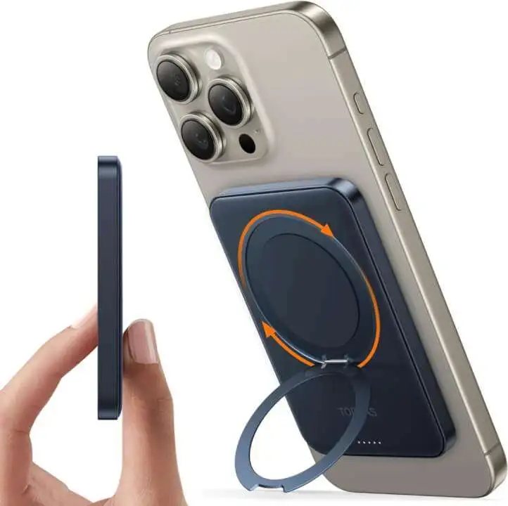 TORRAS Ostand 10,000mAh Magnetic Battery Pack: 360° Rotatable Power on the Go - TORRAS Ostand TORRAS Ostand