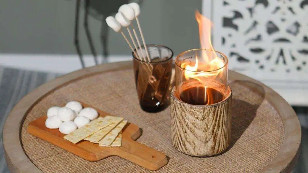 PHI VILLA Terra Fab Round Mini Tabletop Fireplace - Terra Fab Mini Tabletop Fire Pit Terra Fab Mini Tabletop Fire Pit