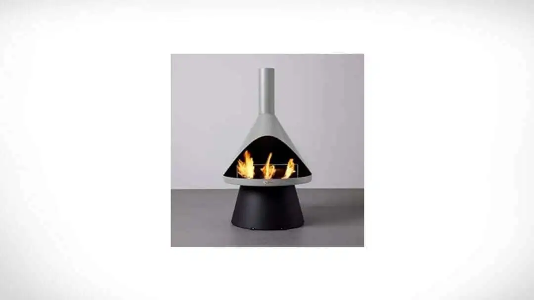 This Gel Fuel Fireplace comes with a 7” flame and is smoke-free for indoor and outdoor use. - TerraFlame Lloyd Modern Gel Fuel Fireplace Mist Clean Burning and Smoke Free Portable and Freestanding Fireplace for Indoor and Outdoor Use Electroplated Steel TerraFlame Lloyd Modern Gel Fuel Fireplace | Mist | Clean Burning and Smoke-Free | Portable and Freestanding | Fireplace for Indoor and Outdoor Use | Electroplated Steel
