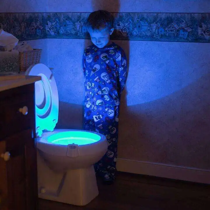 Toilet Bowl Night Light That Turn On When You Enter