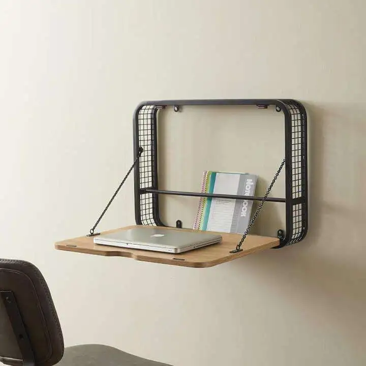 Wall Mounted Foldable Laptop Desk for Small Room