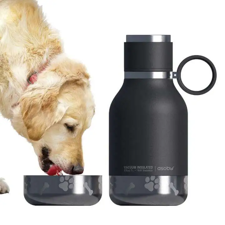 Asobu Insulated Bottle With Detachable Pet Bowl at the Bottom - asobu water bottle with bowl asobu water bottle with bowl