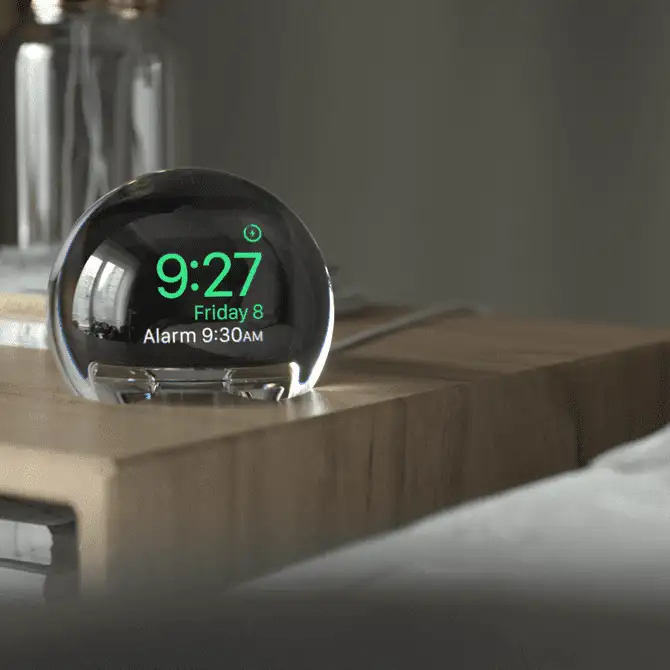 NightWatch Magnifying Clock for Apple Watch - bedroom black bedroom black