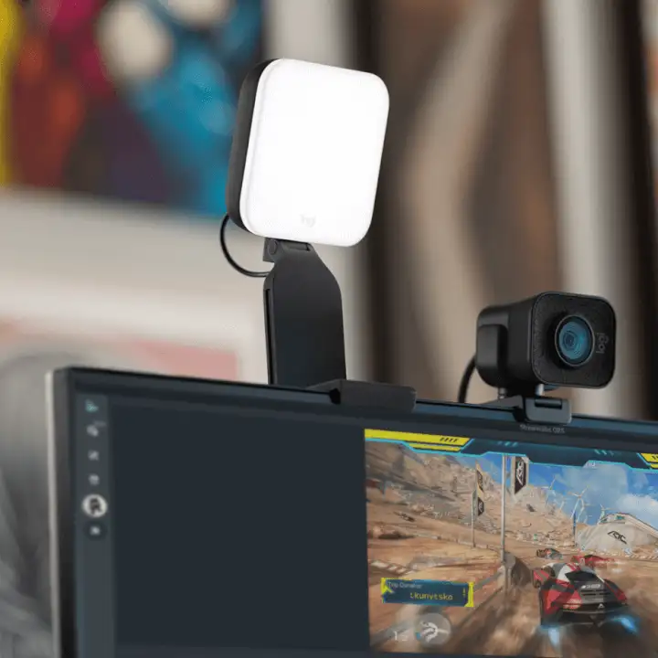 desktop streaming light 3 4 front view