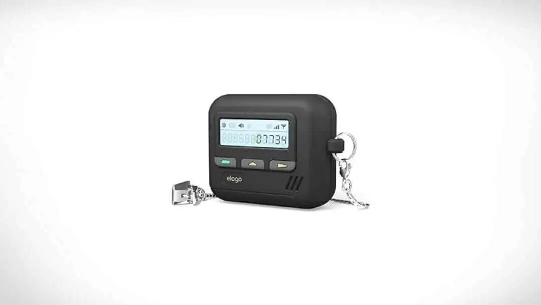 elago Pager Case Compatible with AirPods 4 Case Cover, Compatible with AirPods 4th Generation Case, Lanyard Included, Shock Resistant, Full Protection, for Men, for Women [Black]