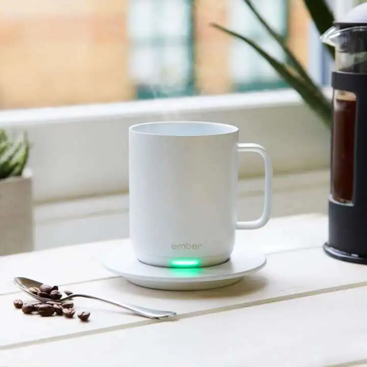 Smartphone Controlled Heated Coffee Mug - ember temperature control smart mug white with led ember temperature control smart mug white with led