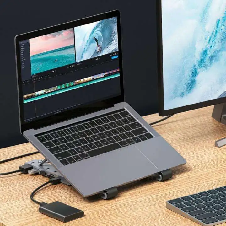 This HyperDrive Laptop Stand Has Built-In USB-C Hub - hyperdrive laptop stand with usb hub hyperdrive laptop stand with usb hub