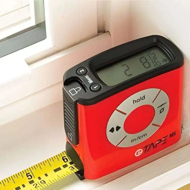 eTape16 Digital MeasuProviding more precise result, eTape allows you to read the length information from its display. It comes with durable and weather-resistant material, plus easy conversion between Imperial and Metric system.ring Tape with Accurate Result -